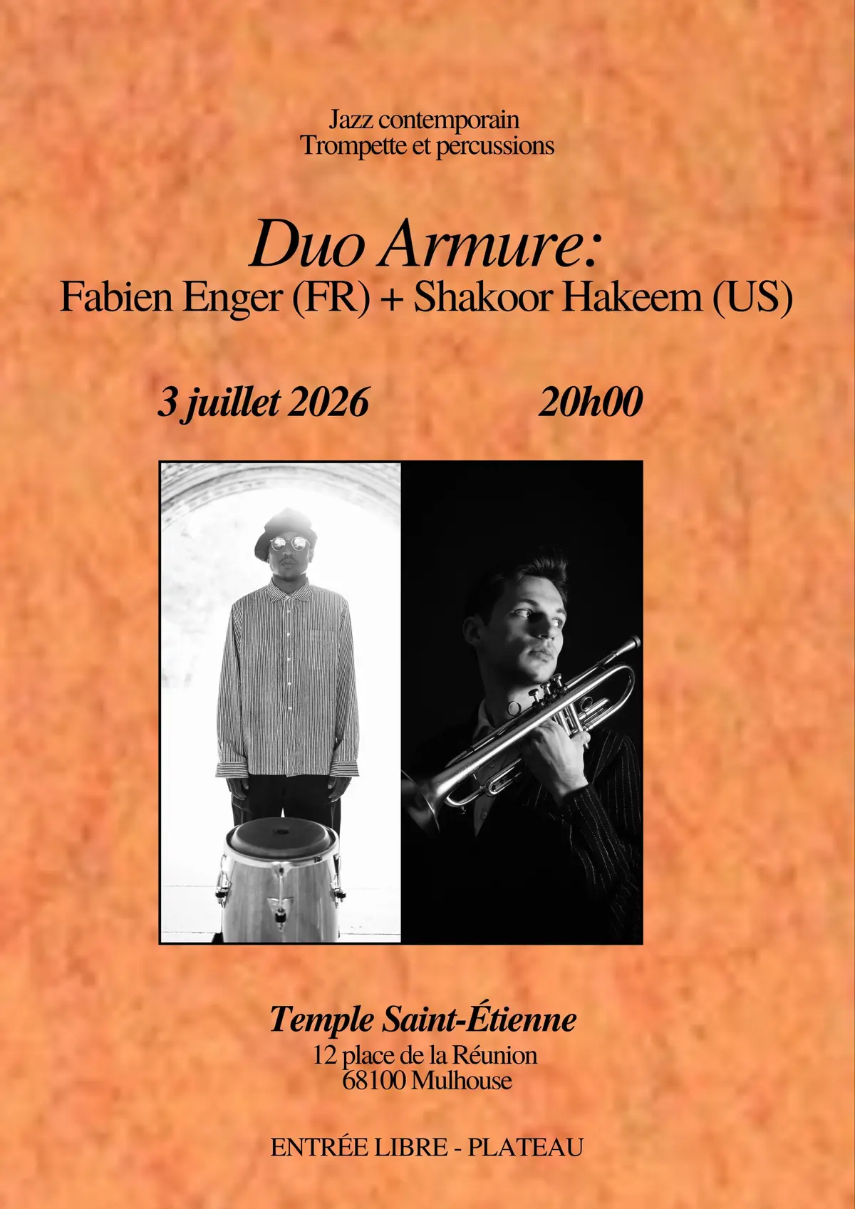 Concert - Par le Duo Armure - Duo trompette et percussions – Jazz