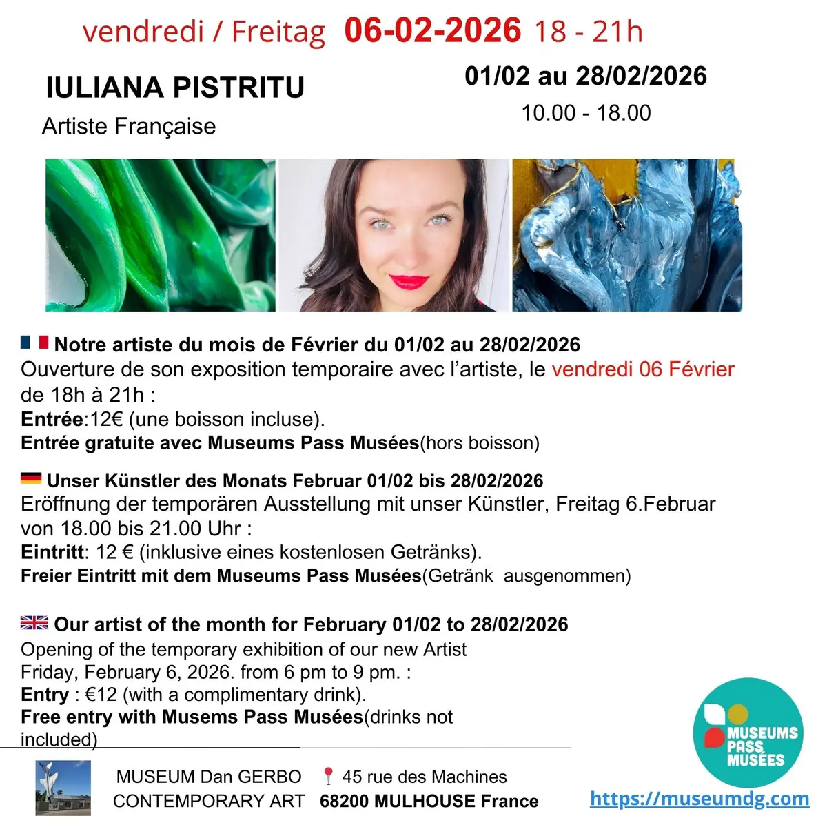 Exposition & inauguration de Iuliana Pistritu