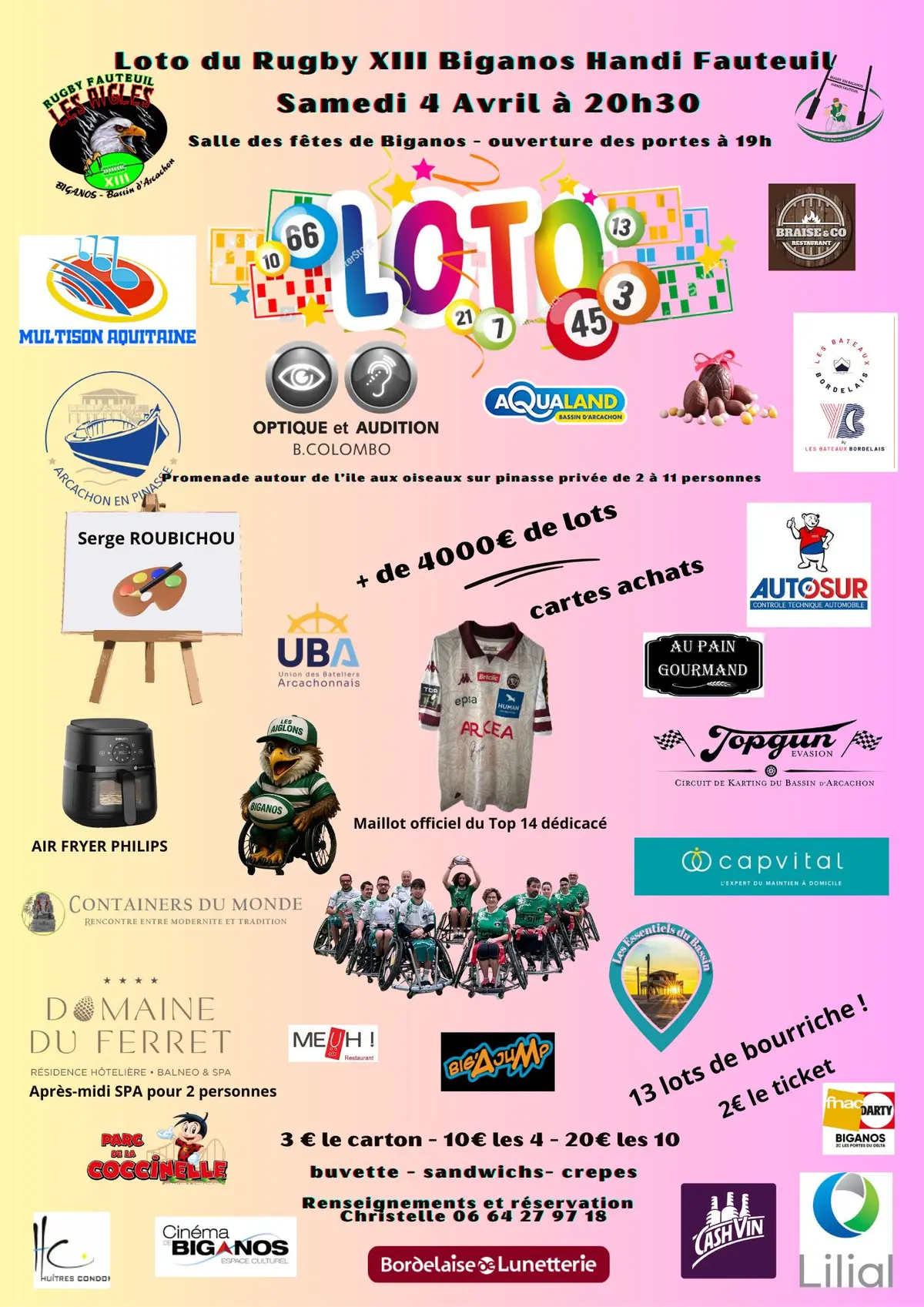 Loto Rugby XIII Biganos Handi Fauteuil