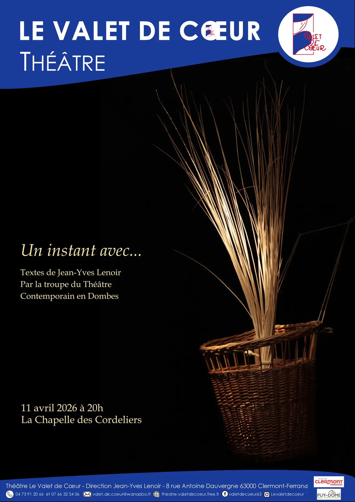 Un instant avec ... poèmes et textes de Jean-Yves Lenoir