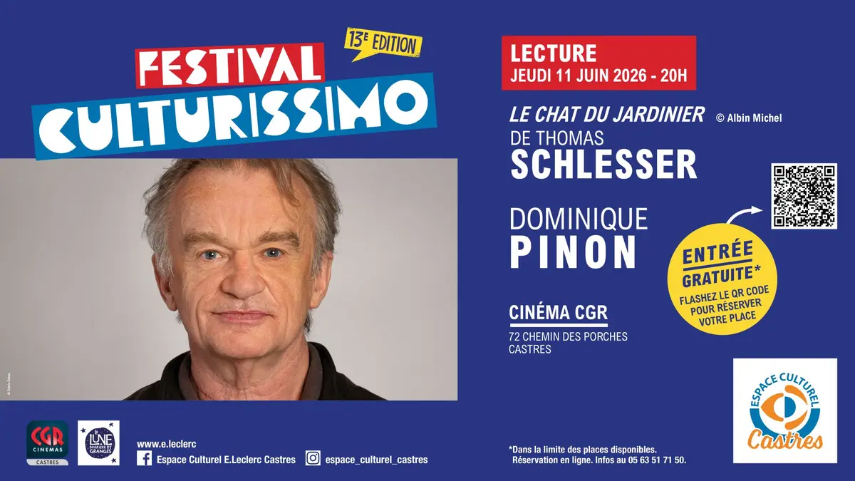 Festival Culturissimo - Lecture de Dominique Pinon