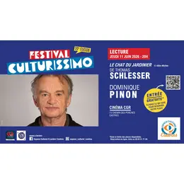 Festival Culturissimo - Lecture de Dominique Pinon