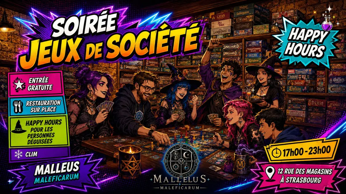 Soirée Jeux de Société et Happy Hours