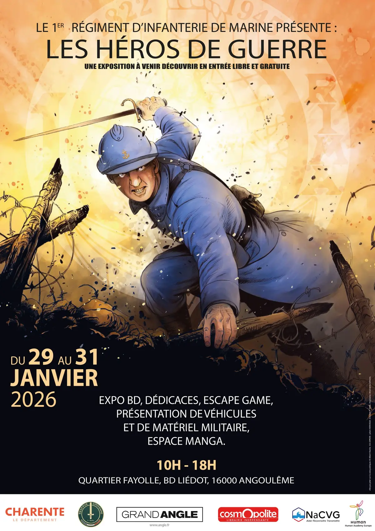 Exposition Les Héros de Guerre en BD  - 1er RIMa