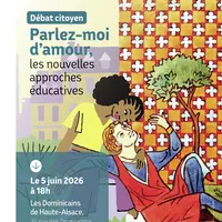 Débat citoyen : Parlez-moi d’amour, les nouvelles approches éducatives &copy; Conception et impression CeA/RH / Illustration : Anne Teuf, 2026