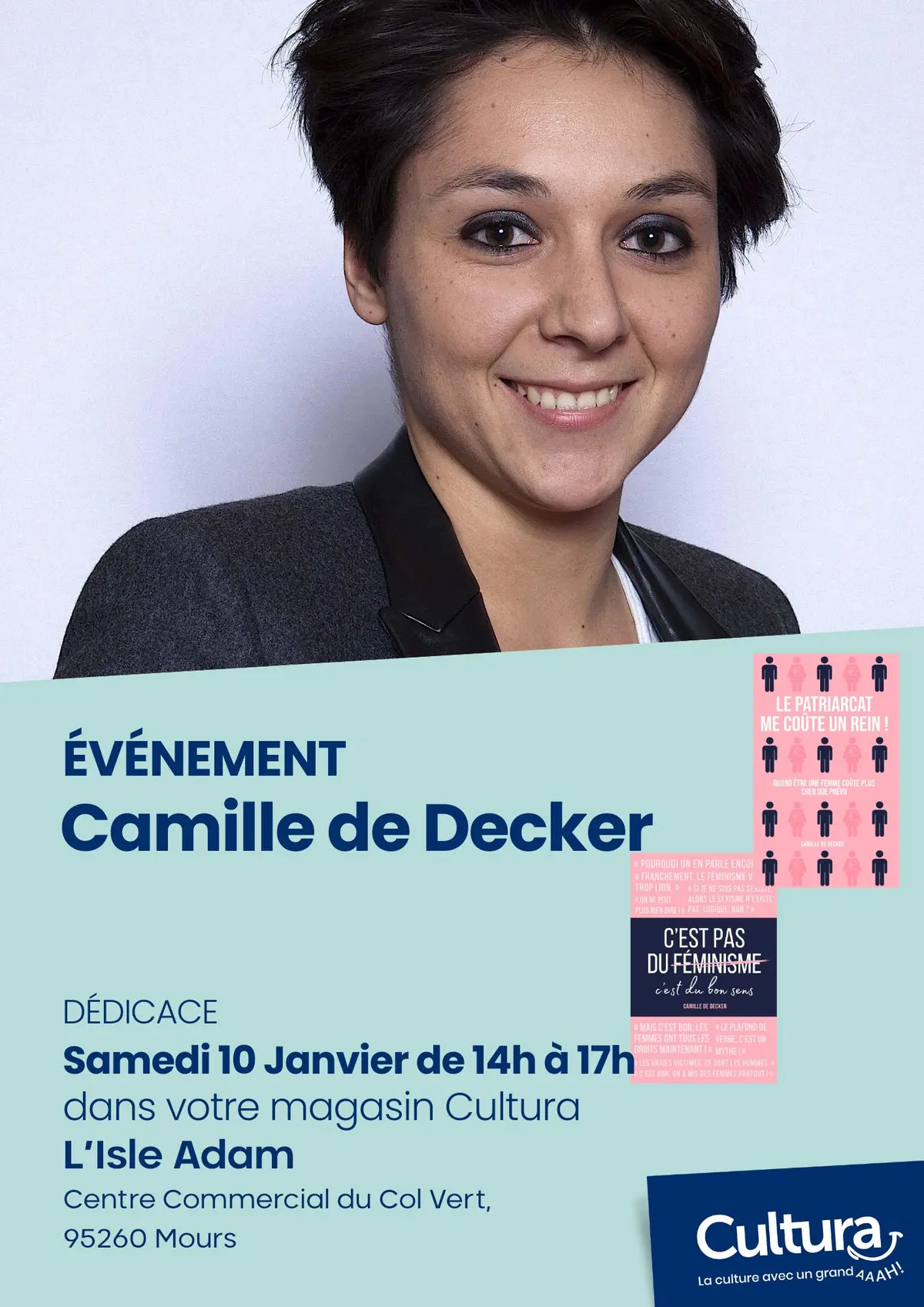 Camille de Decker en dédicace au Cultura L'Isle Adam
