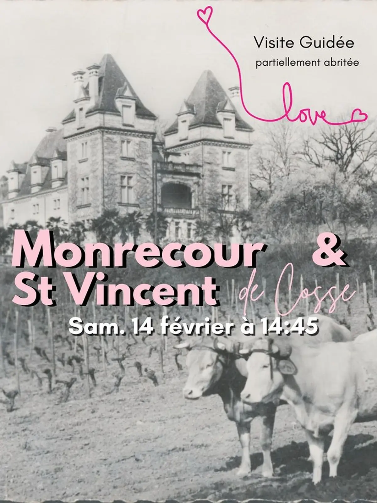 Visite DUO Château de Monrecour et St Vincent-de-Cosse