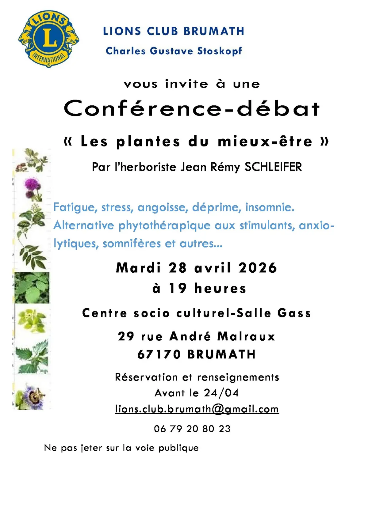 conférence/débat : Les plantes du mieux-être