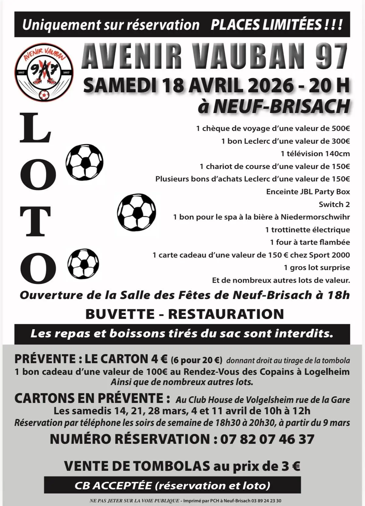 Grand loto Avenir Vauban 97