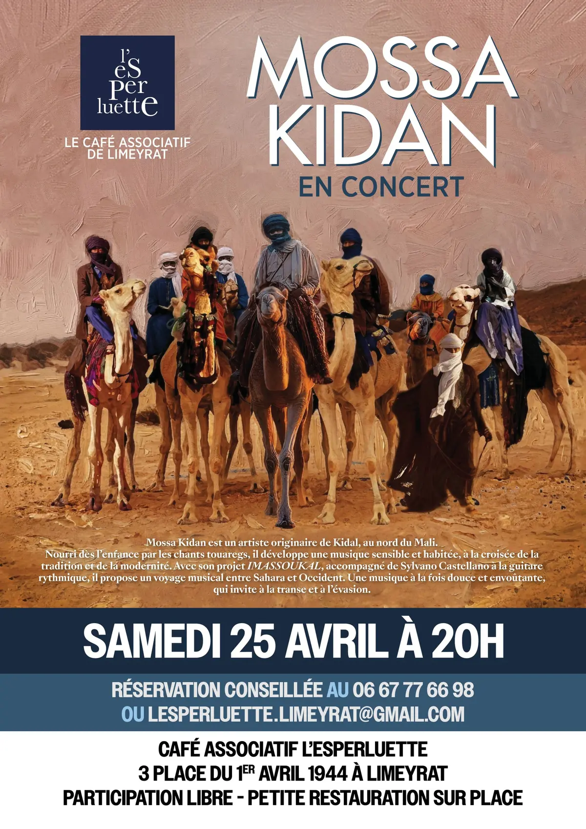 Concert Mossa Kidan à L'Esperluette