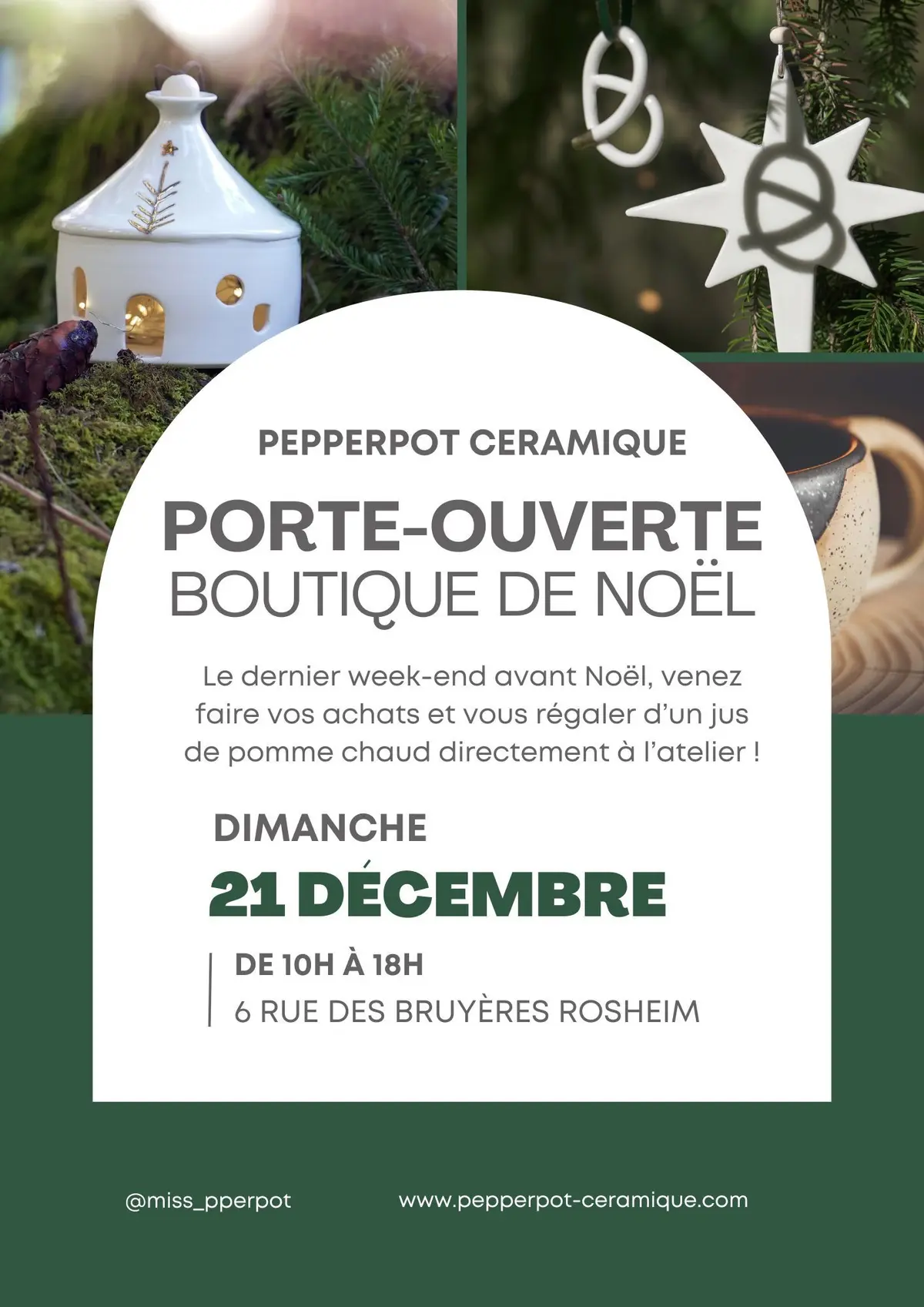 Porte Ouverte Atelier de céramique - Spécial Noël