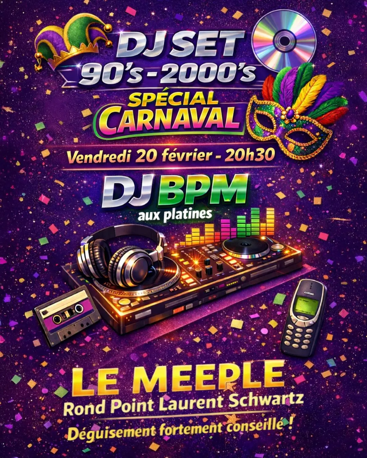 DJ Set 90's - 2000's Spécial Carnaval au Meeple
