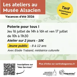 Atelier « Poterie pour tous ! »