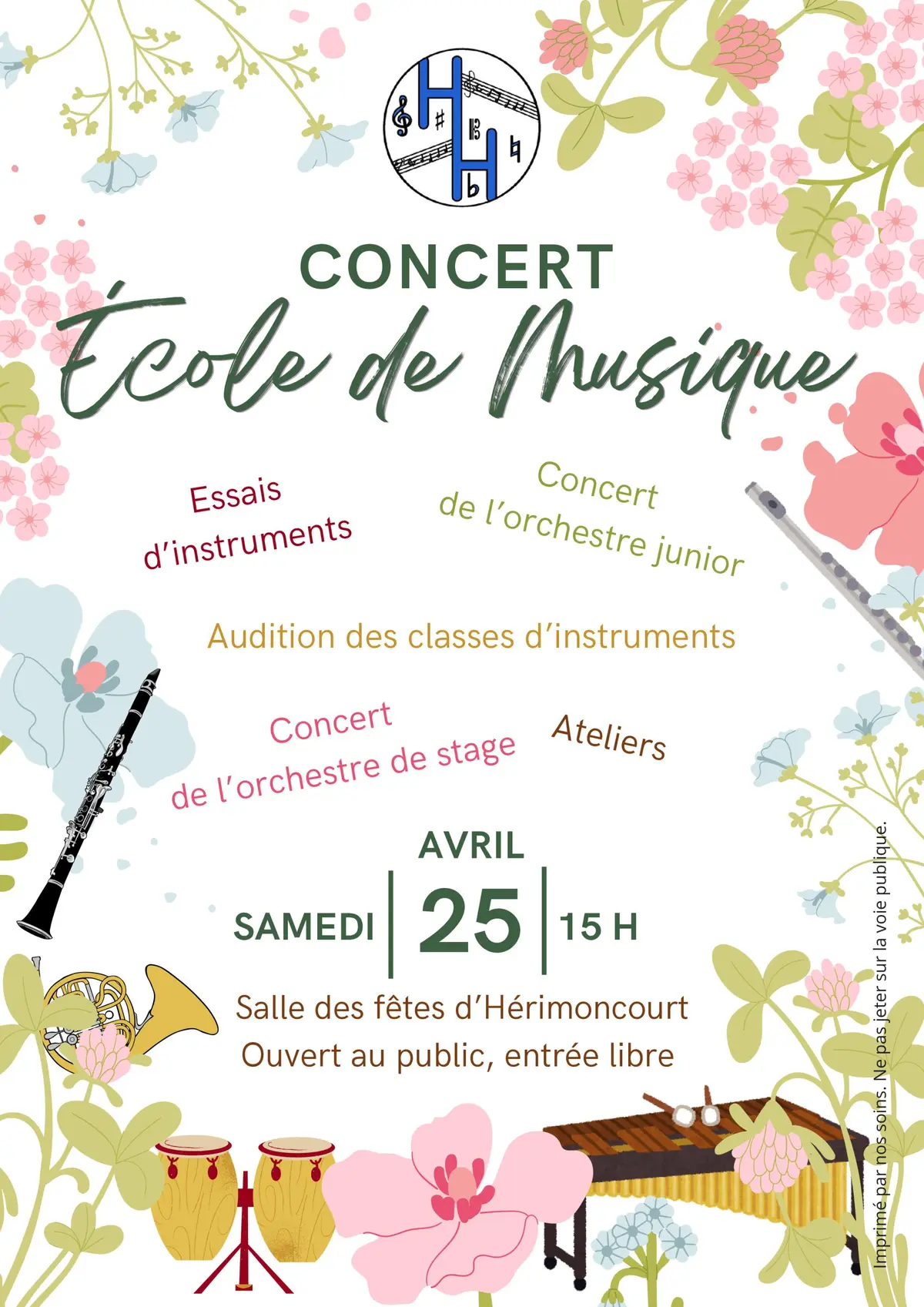 Concert de l'école de musique d'Hérimoncourt 