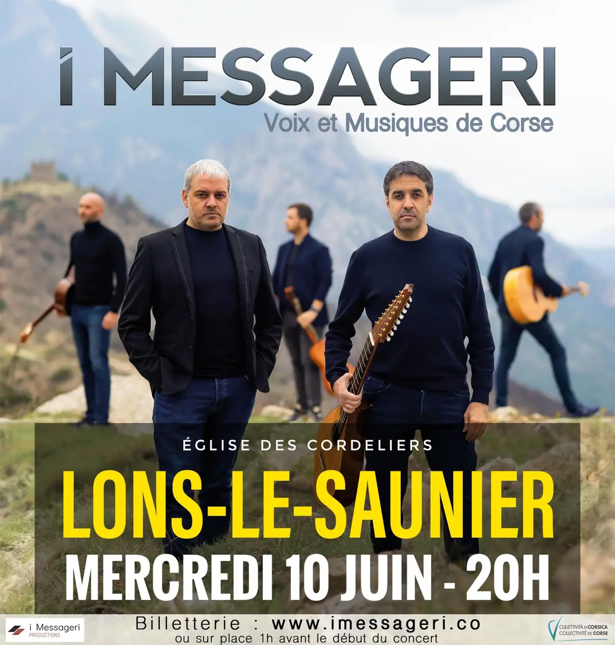 Concert groupe I MESSAGERI (Voix et musiques de Corse)