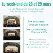 Théâtre à Palluau le 28 et 29 mars !