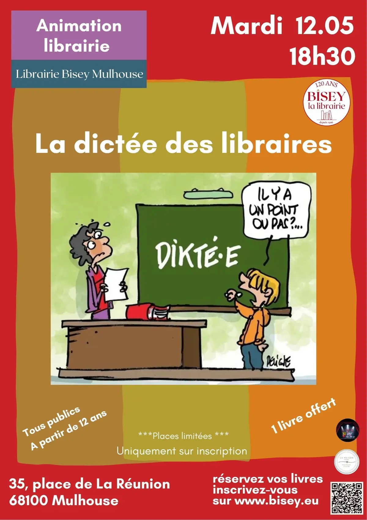 Animation librairie - La dictée des libraires 