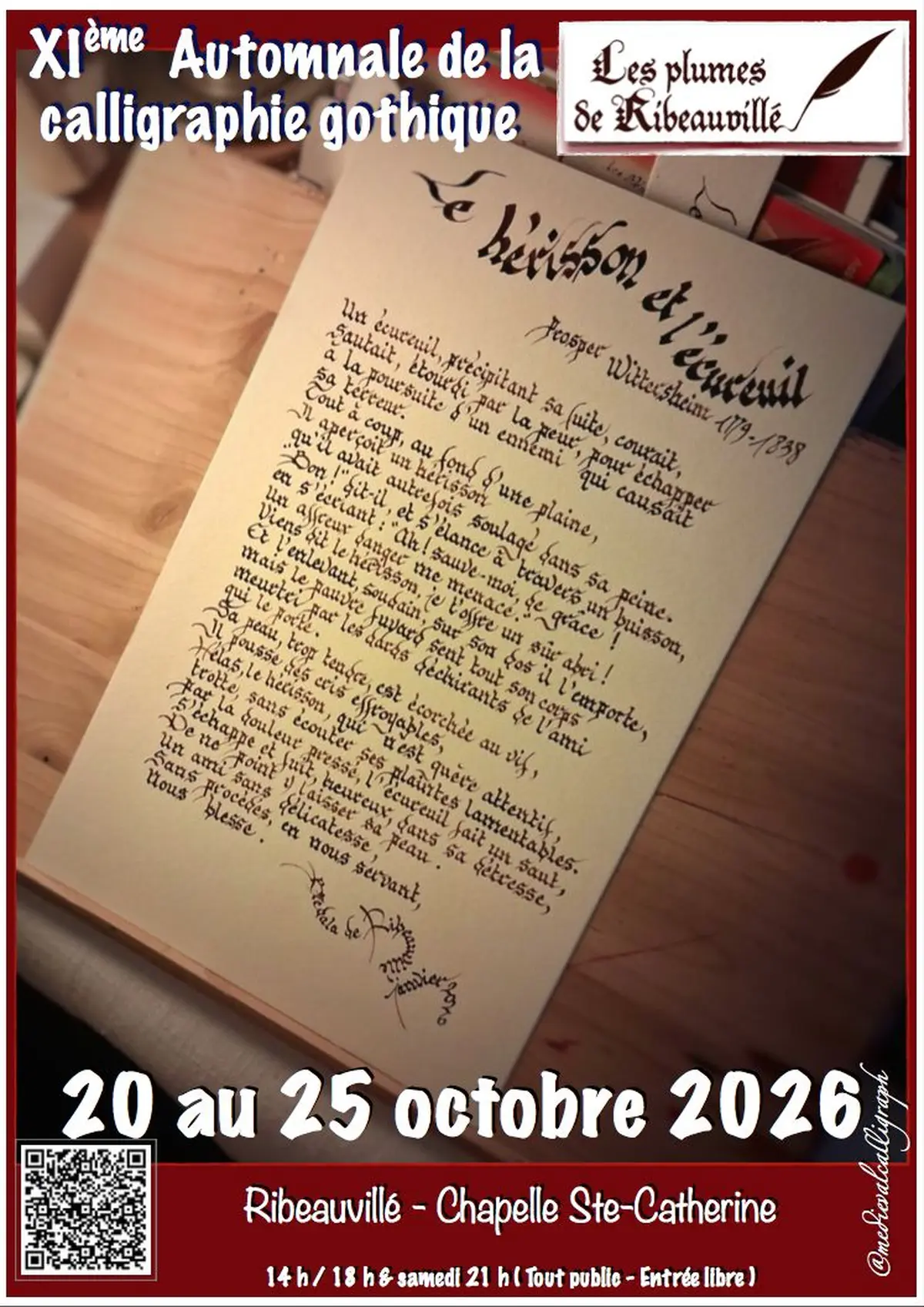 XI° Automnale de la calligraphie gothique médiévale - Les plumes de Ribeauvillé
