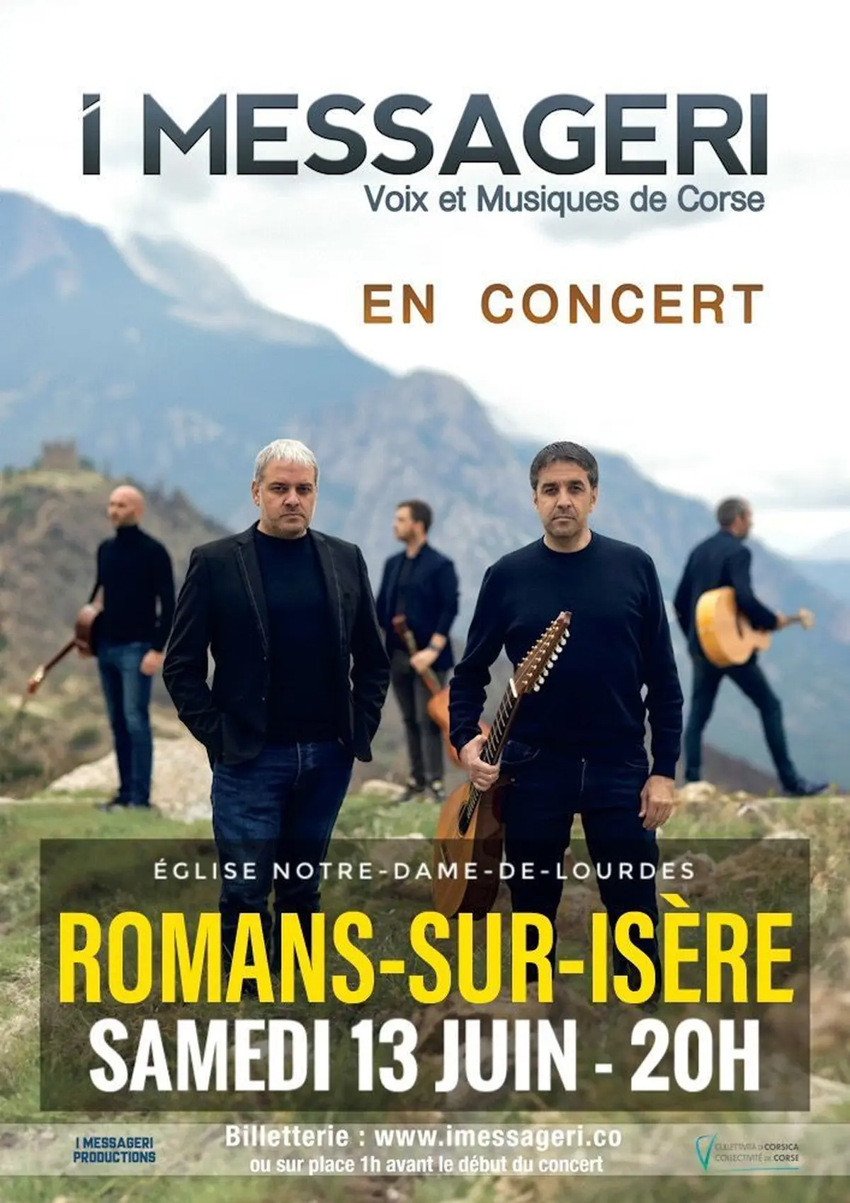 Concert groupe I MESSAGERI (Voix et musiques de Corse)