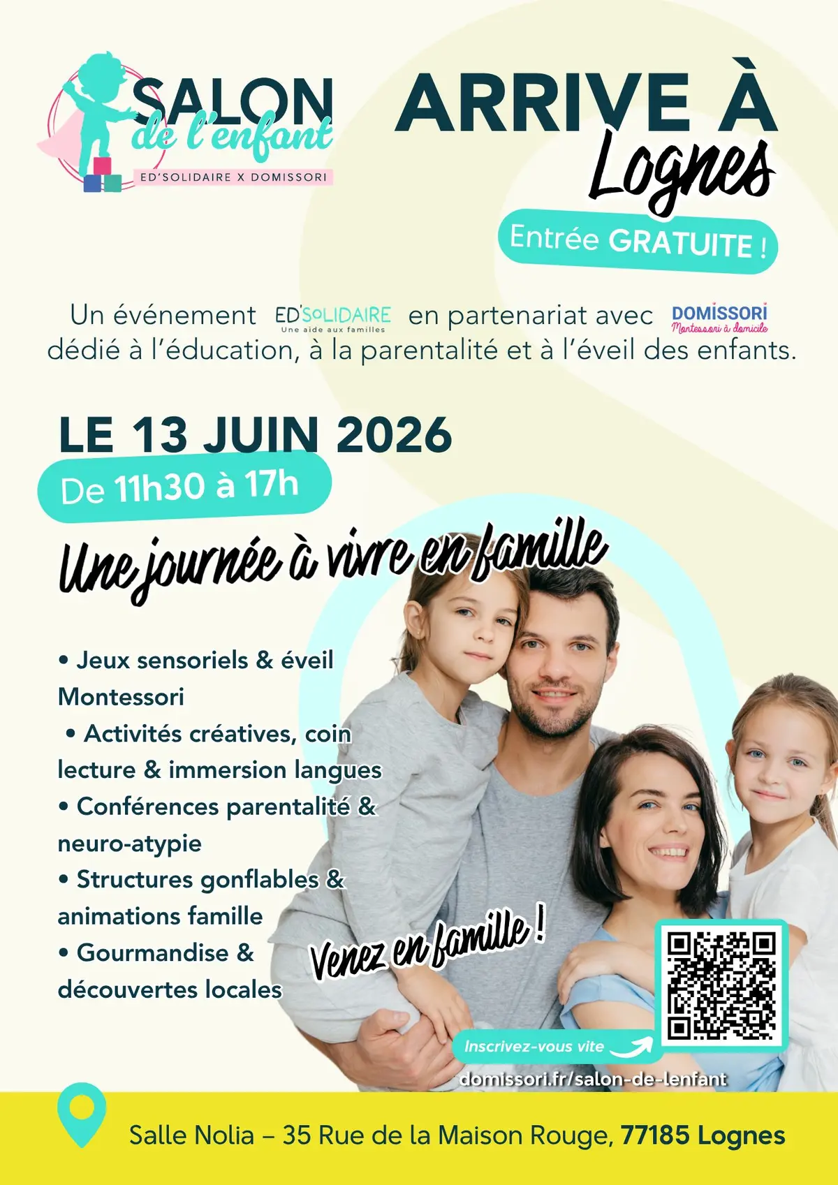 Salon de l'enfant Domissori à Lognes le 13 Juin 2026