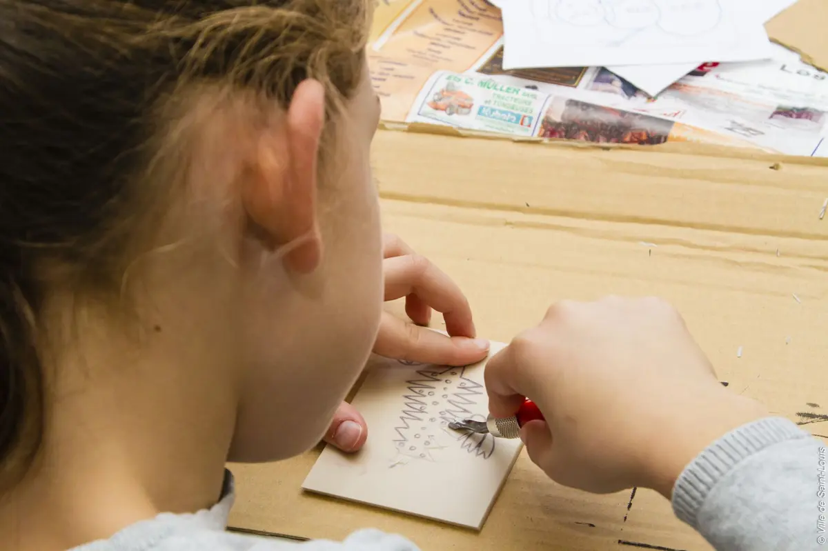 Atelier linogravure de Noël