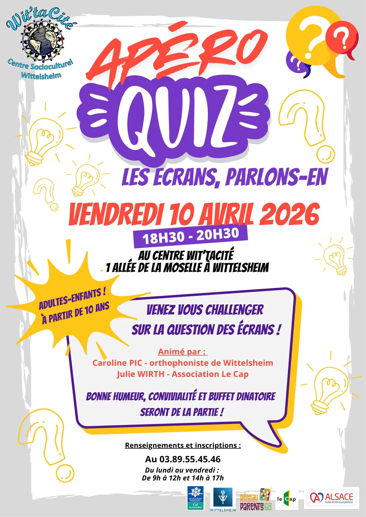 Apéro Quiz thème Les écrans...parlons-en !