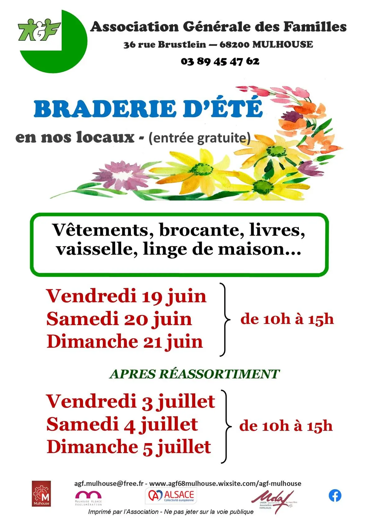 Braderie d'été (en deux sessions)