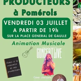 Marché des producteurs Pomerols vendredi 03 juillet 19H