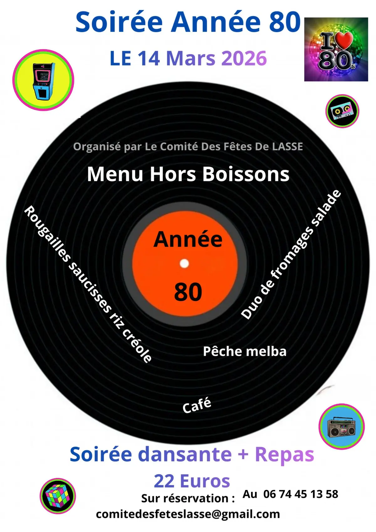 soirée année 80 LASSE 49490