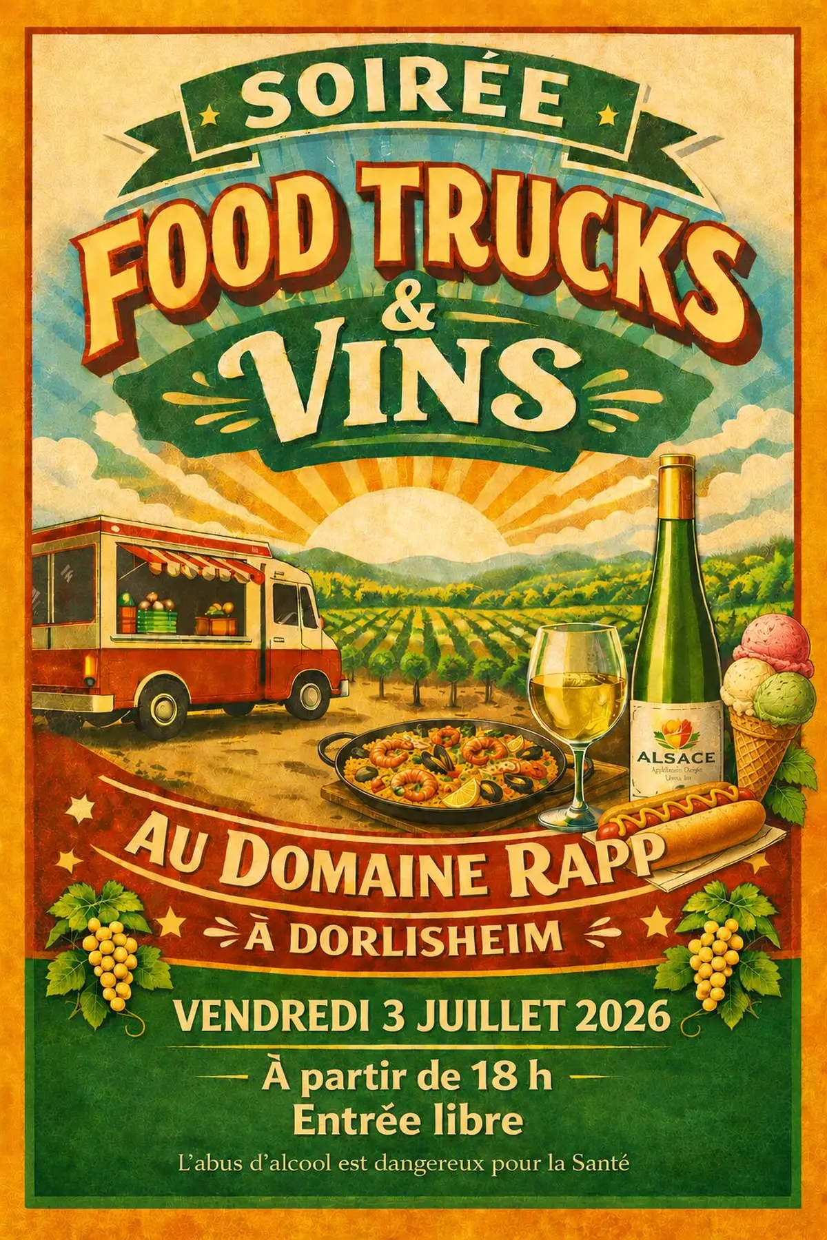 Soirée Food trucks et vins au Domaine RAPP