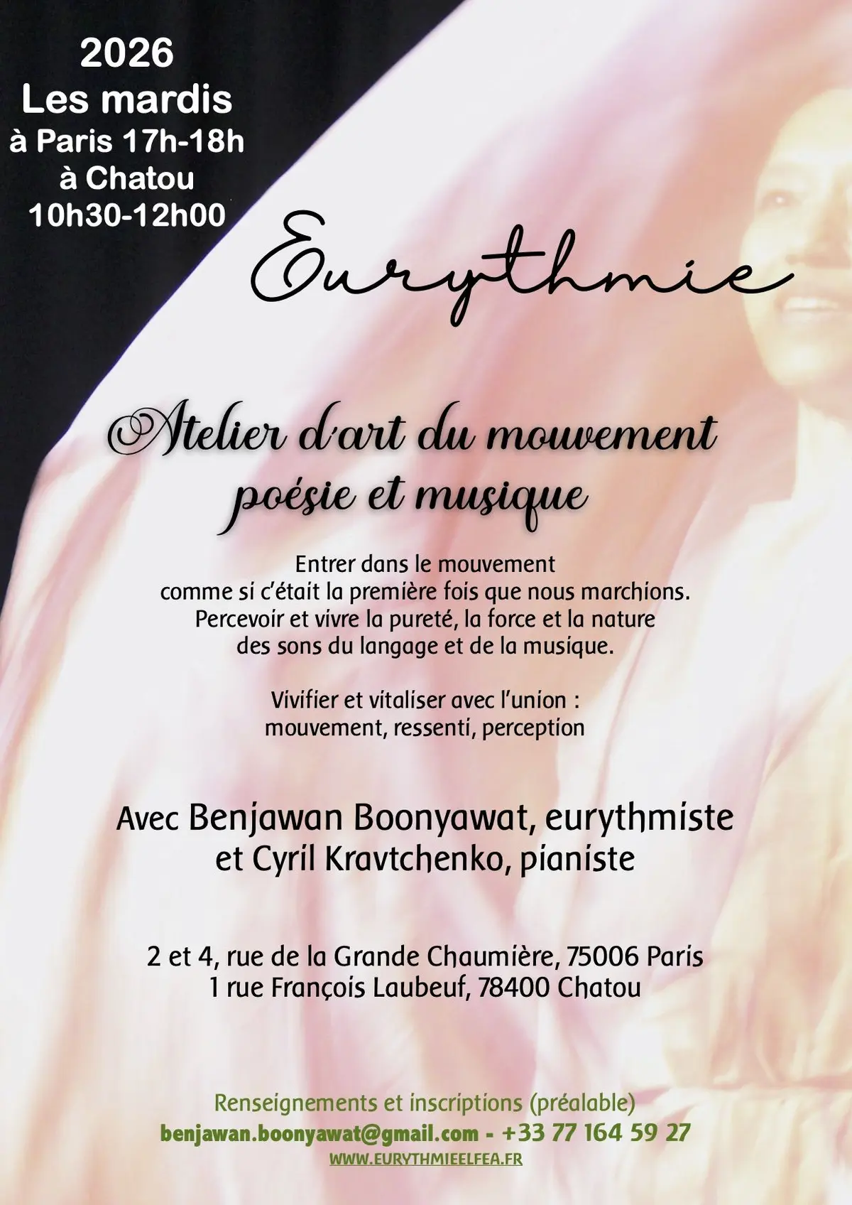 Atelier d'eurythmie avec  Benjawan Boonyawat et Cyril Kravtchenko 2026
