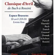 Concert d'Avril, de Bach à Rossini. Piano voix Vincent Tartacap, Frédéric Schwab