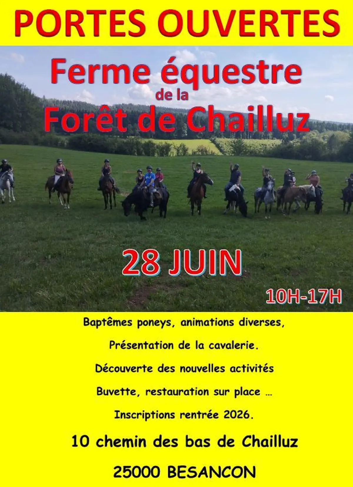 Portes ouvertes 28 juin 2026