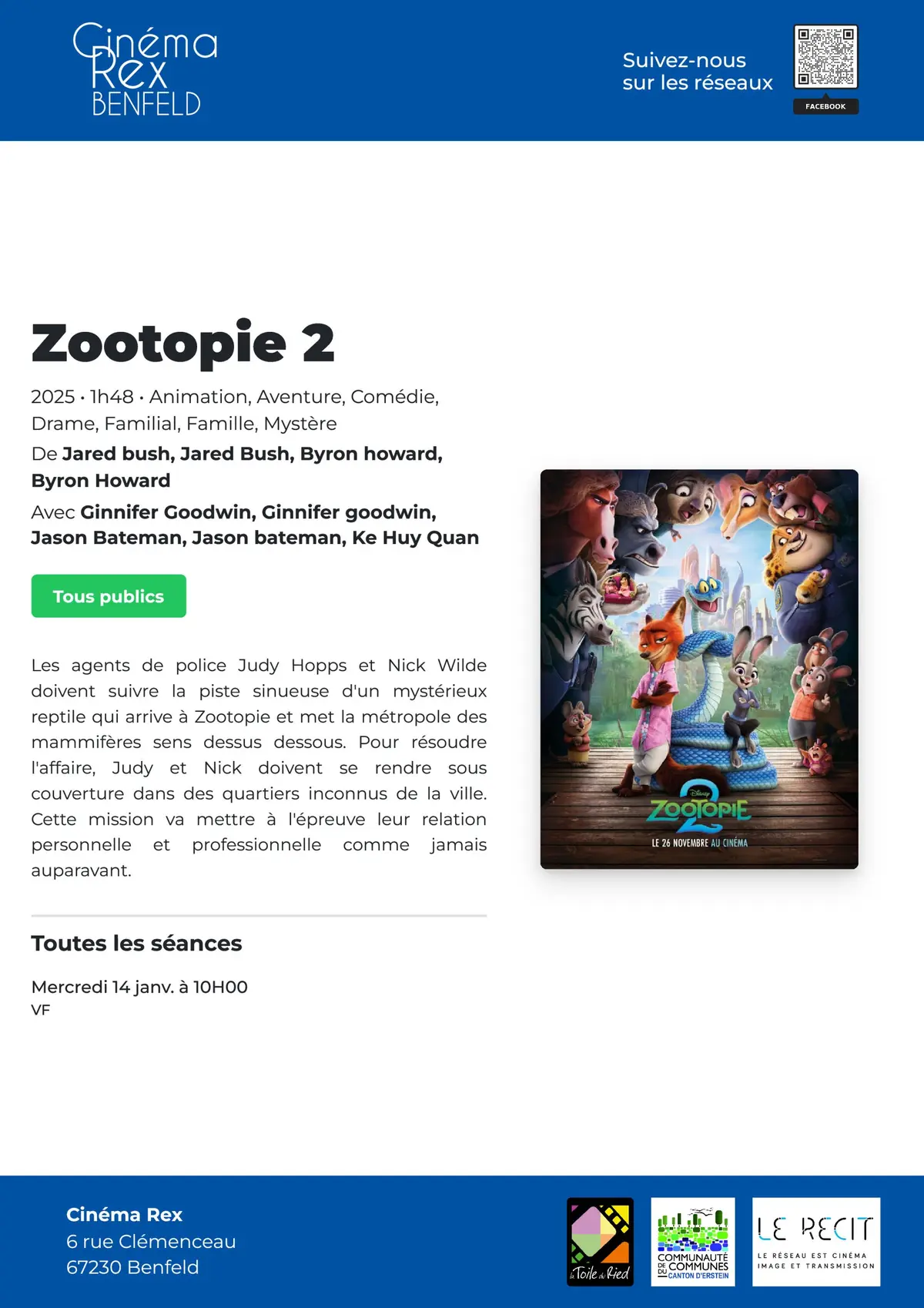 [Cinéma] Dernière séance : Zootopie 2