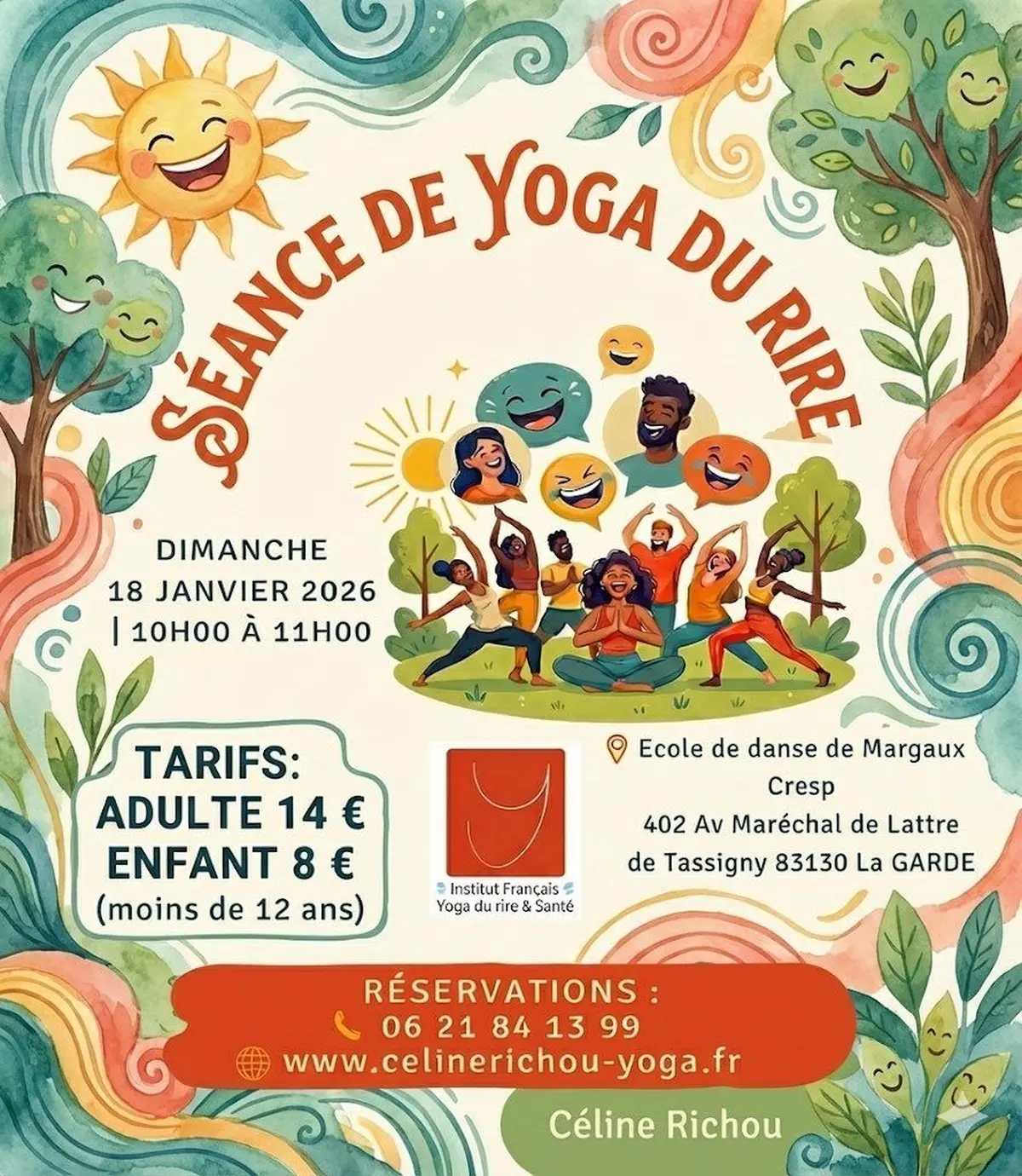 Séance de yoga du rire