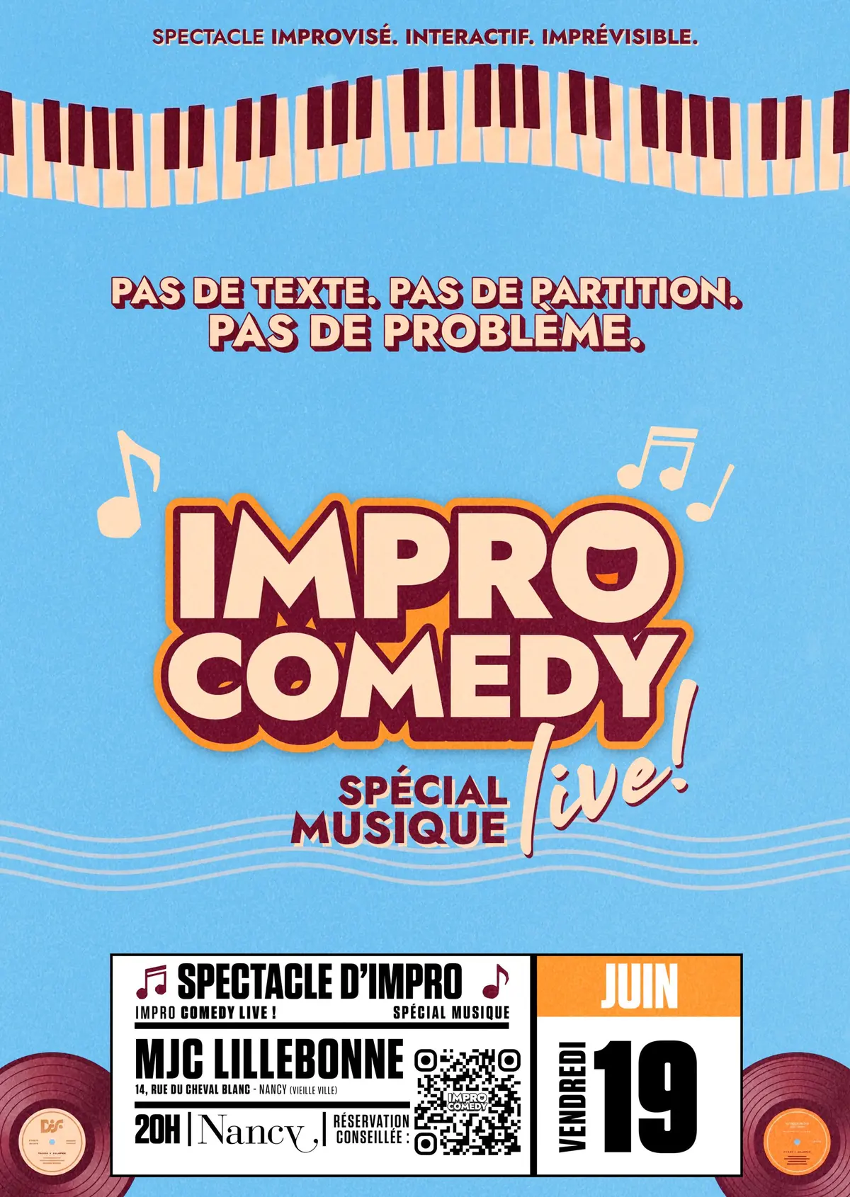 Impro Comedy Live - Spécial Musique - MJC Lillebonne