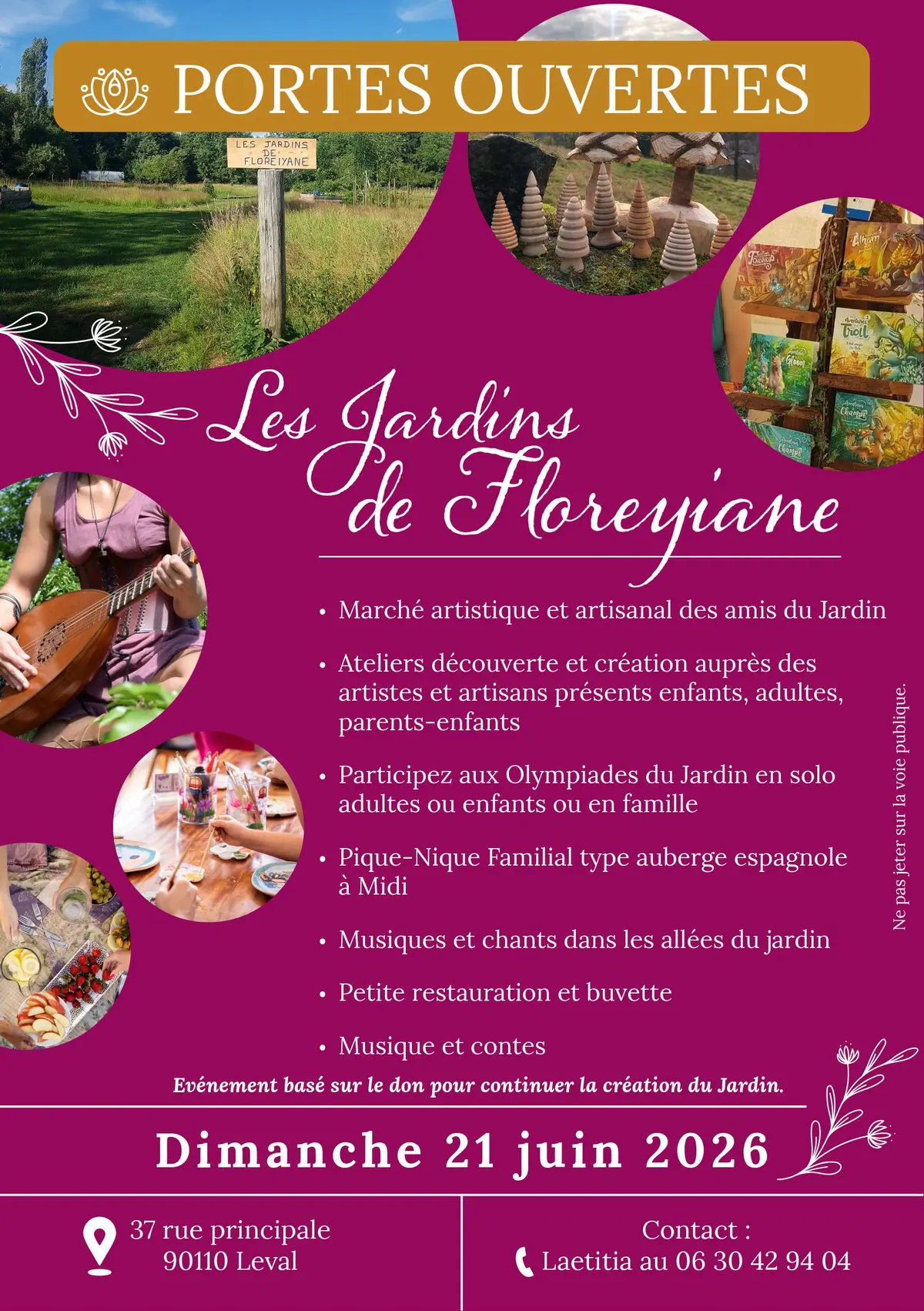 Journée de l'été aux Jardin de Floreiyane