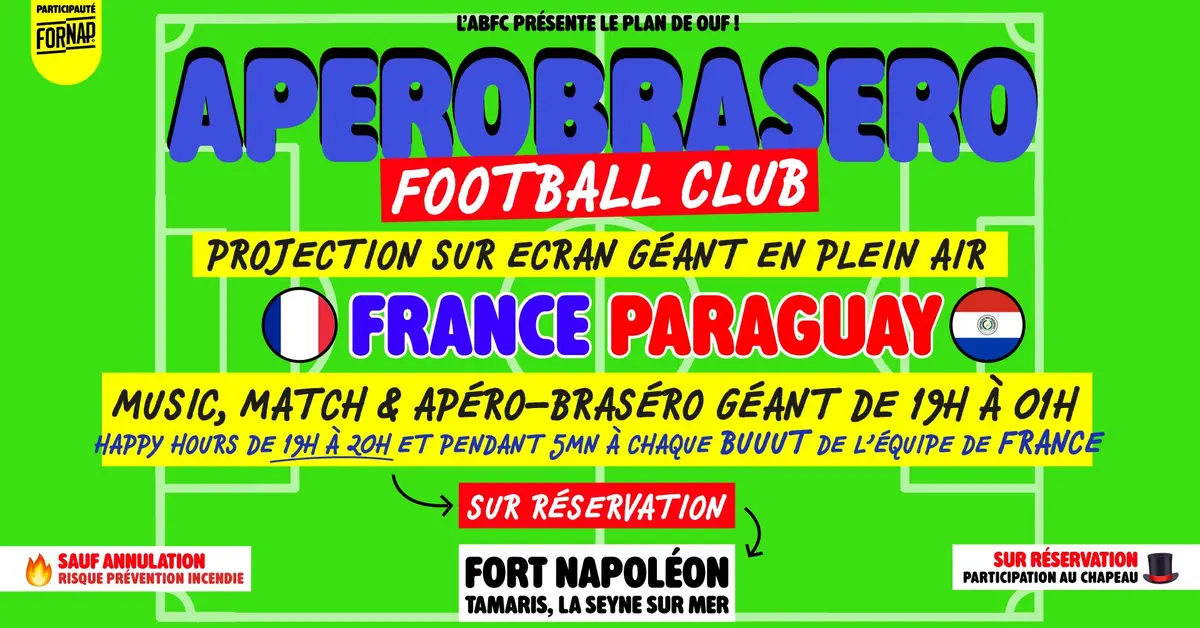 L'Apérobrasero Football Club  débarque au Fort Napoléon !