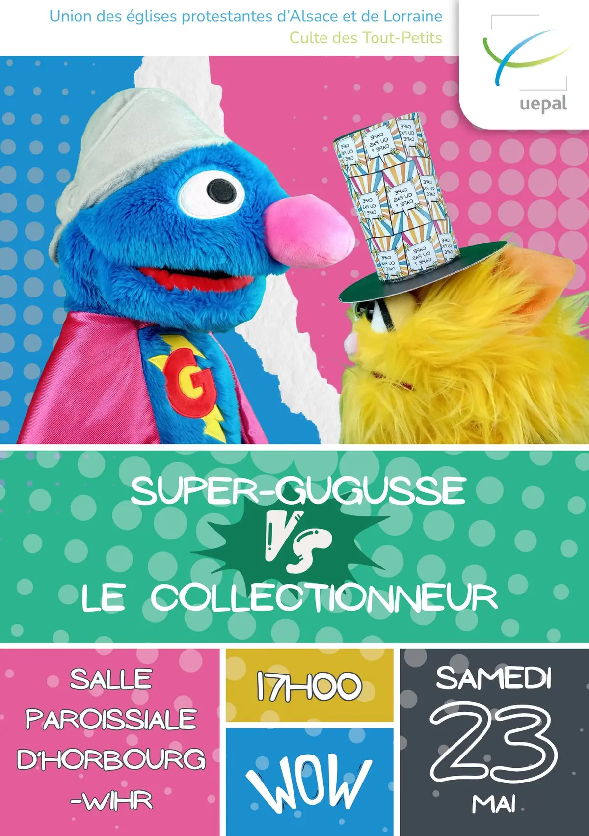 Spectacle de marionnettes Super-Gugusse contre le Collectionneur