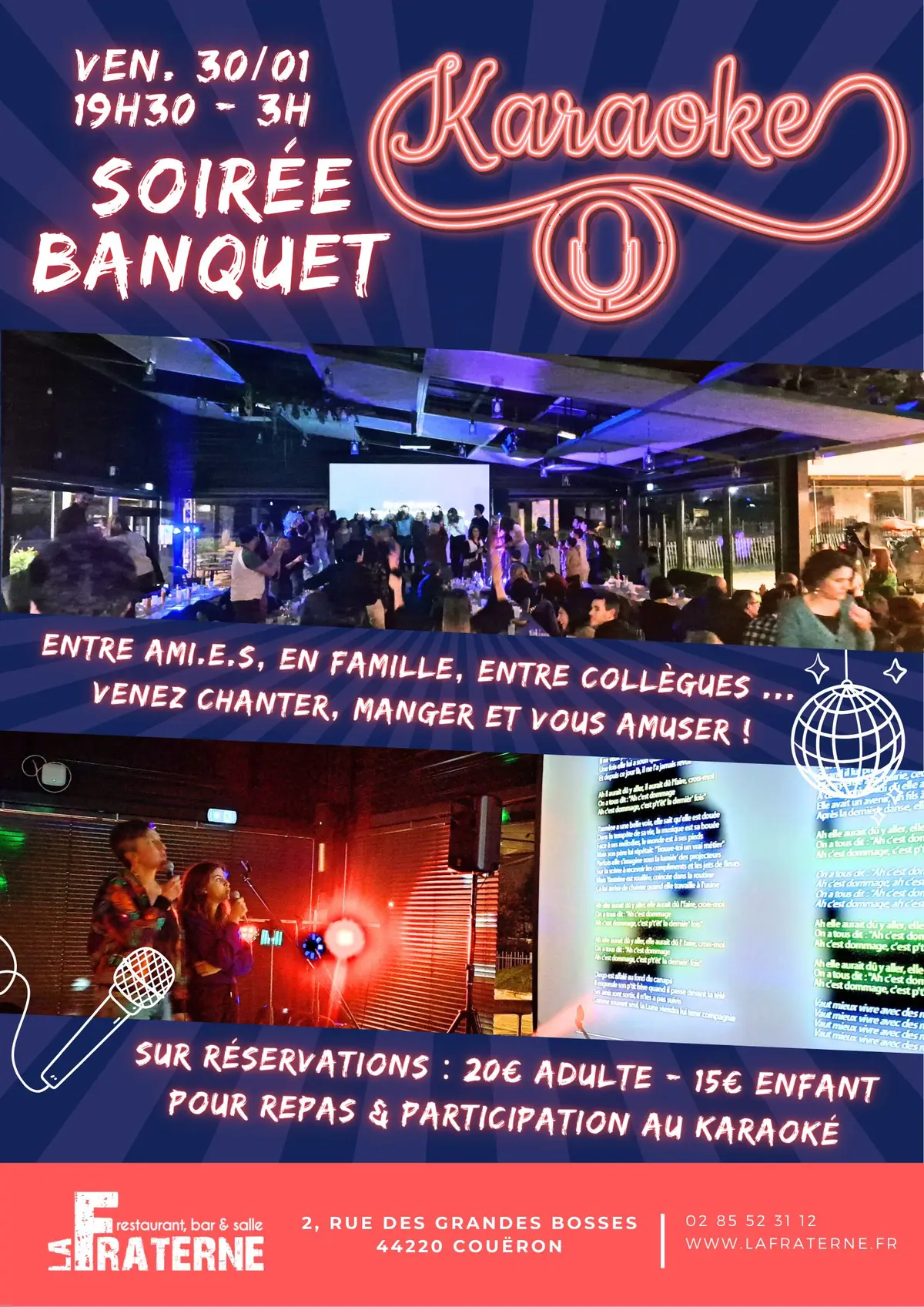 Banquet Karaoké à la Fraterne