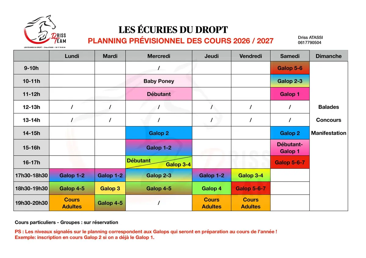 Cours d'équitation aux Ecuries du Dropt