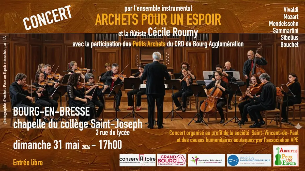 Concert Archets pour un espoir et la flûtiste Cécile Roumy