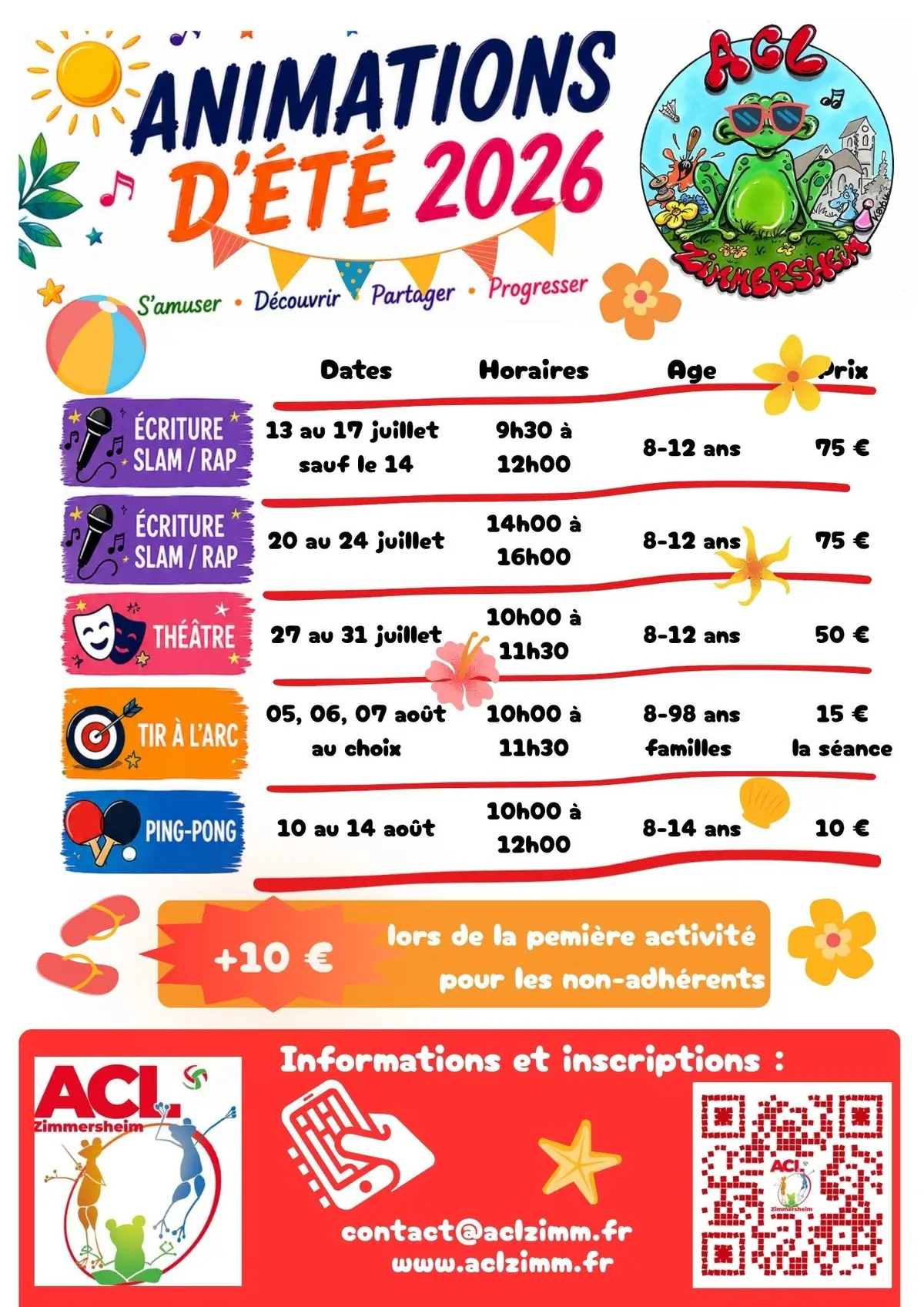 animations d'été