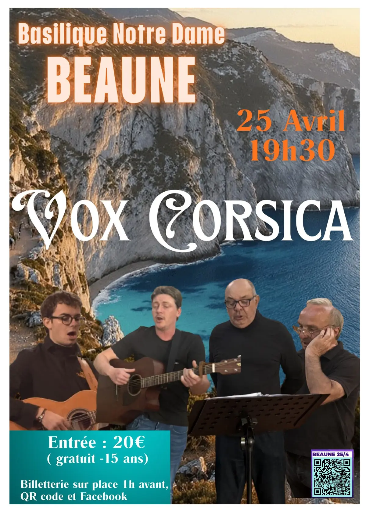 VOX CORSICA : Concert à Basilique Notre Dame de BEAUNE - 25 AVRIL 2026 - 19h30