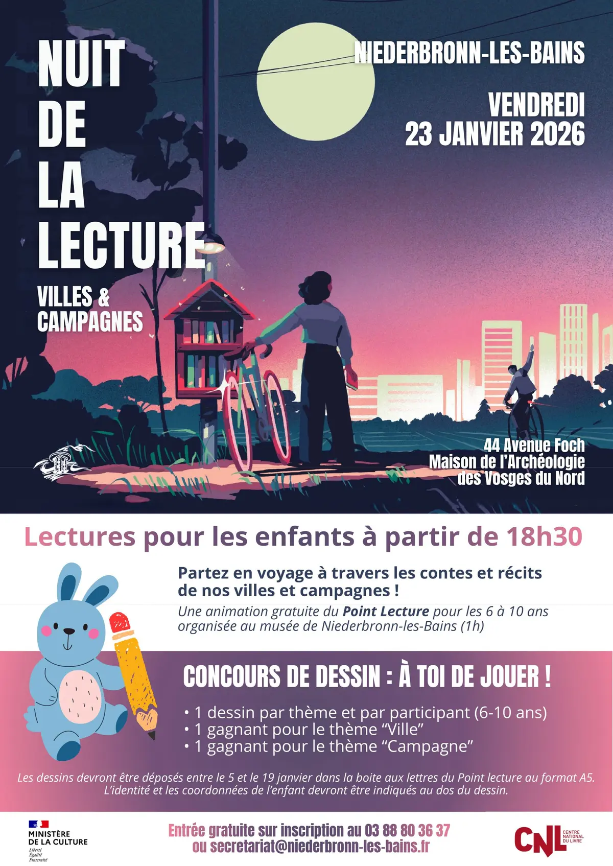 Nuit de la lecture : une animation et un concours de dessin pour les enfants