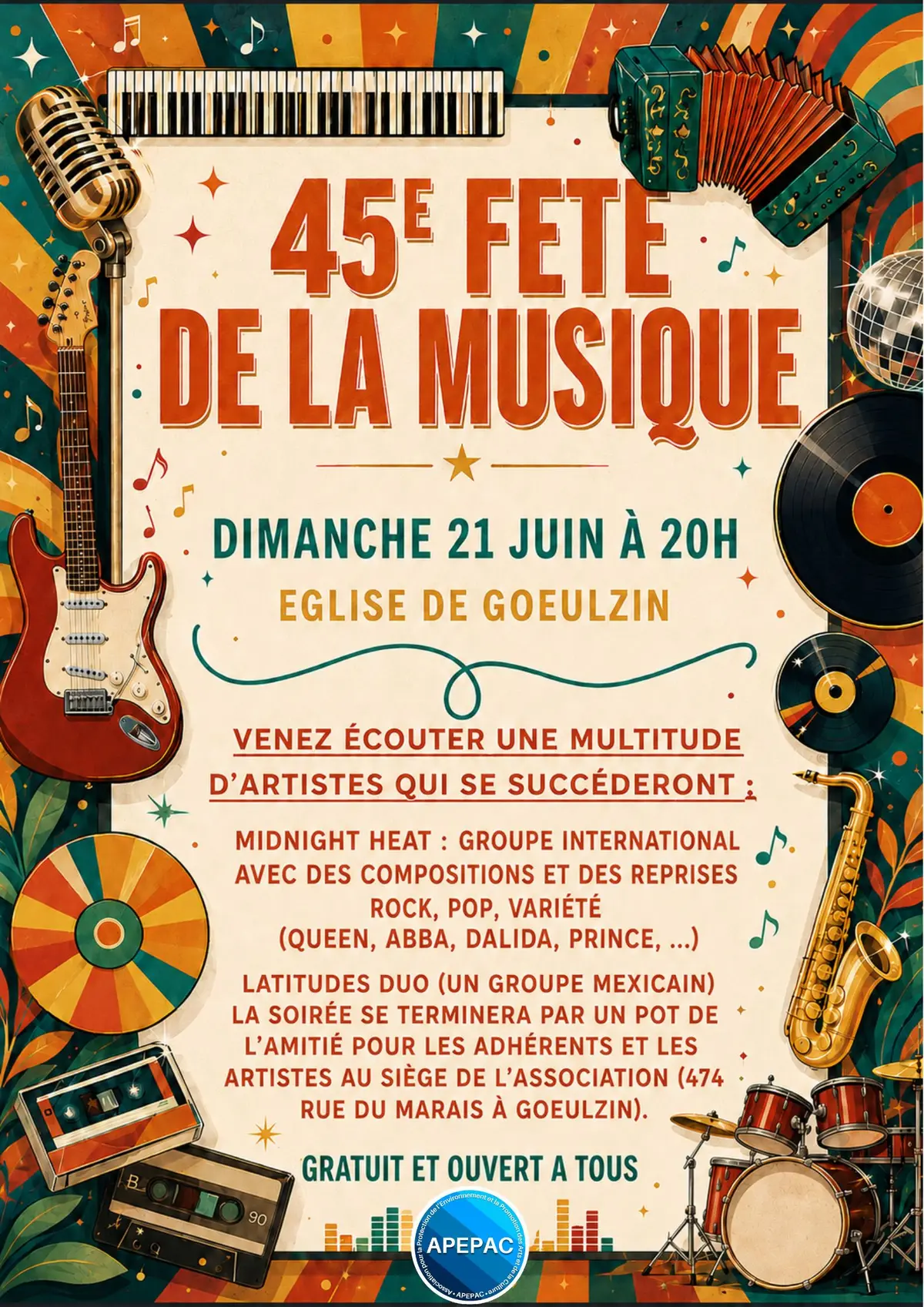 45e Fête de la Musique de l’APEPAC à Gœulzin