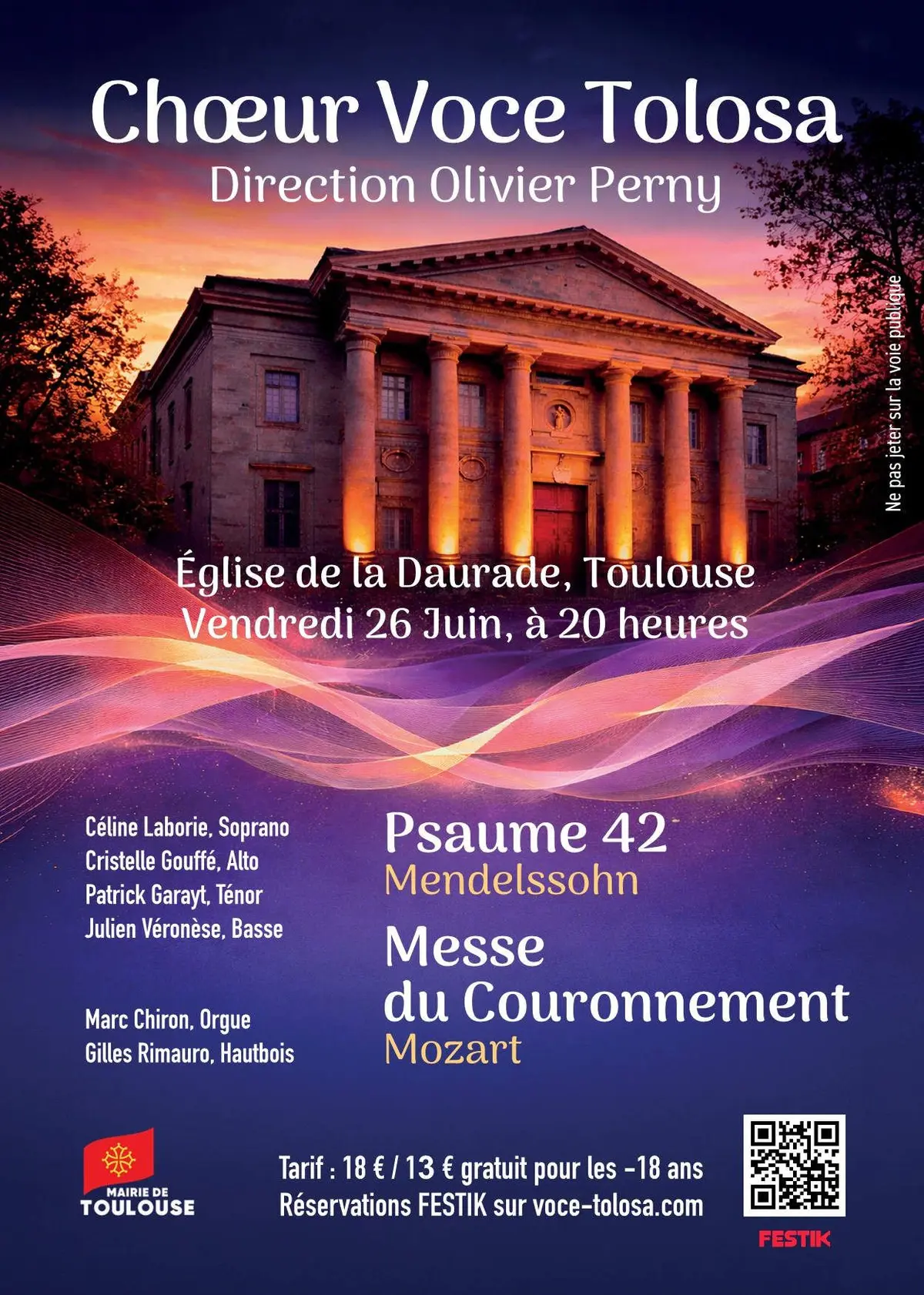 L’Ensemble VOCE TOLOSA interprète Mendelssohn et Mozart