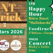 Saint Patrick 17 mars : Concert Nicky's Cetlic Side + Food Truck.