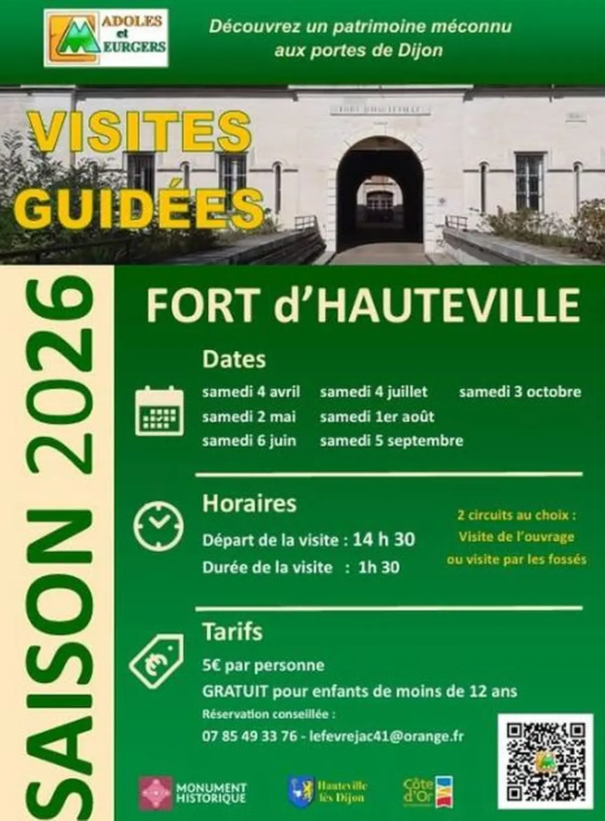 Visites guidées du Fort d'Hauteville lès Dijon