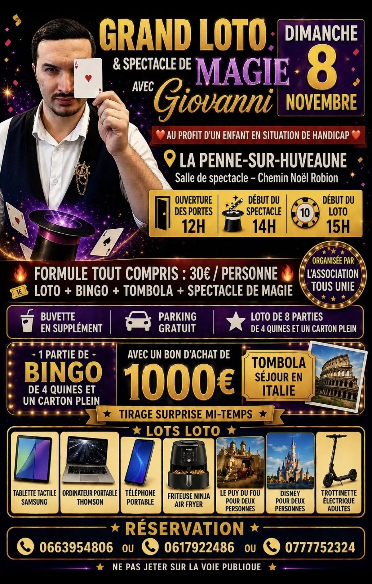 Loto spectacle de magie 